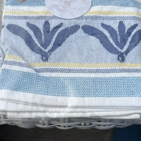Anthropologie Mediterranean Blue and White Dish Towels - Picture 4 of 12